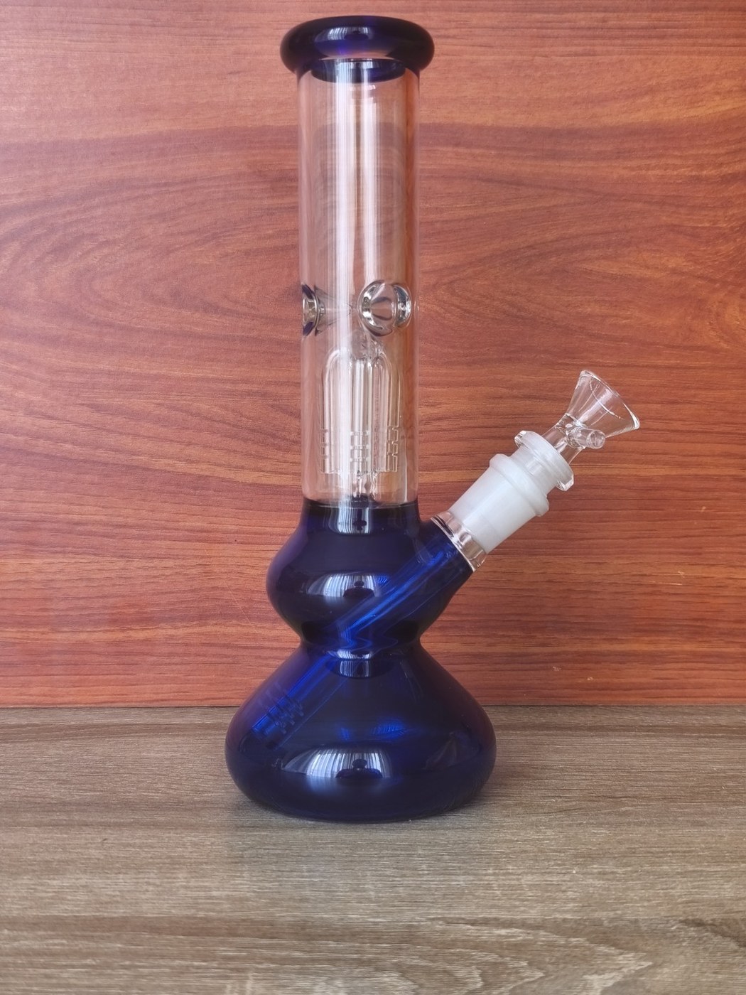 Bong con percolador azul